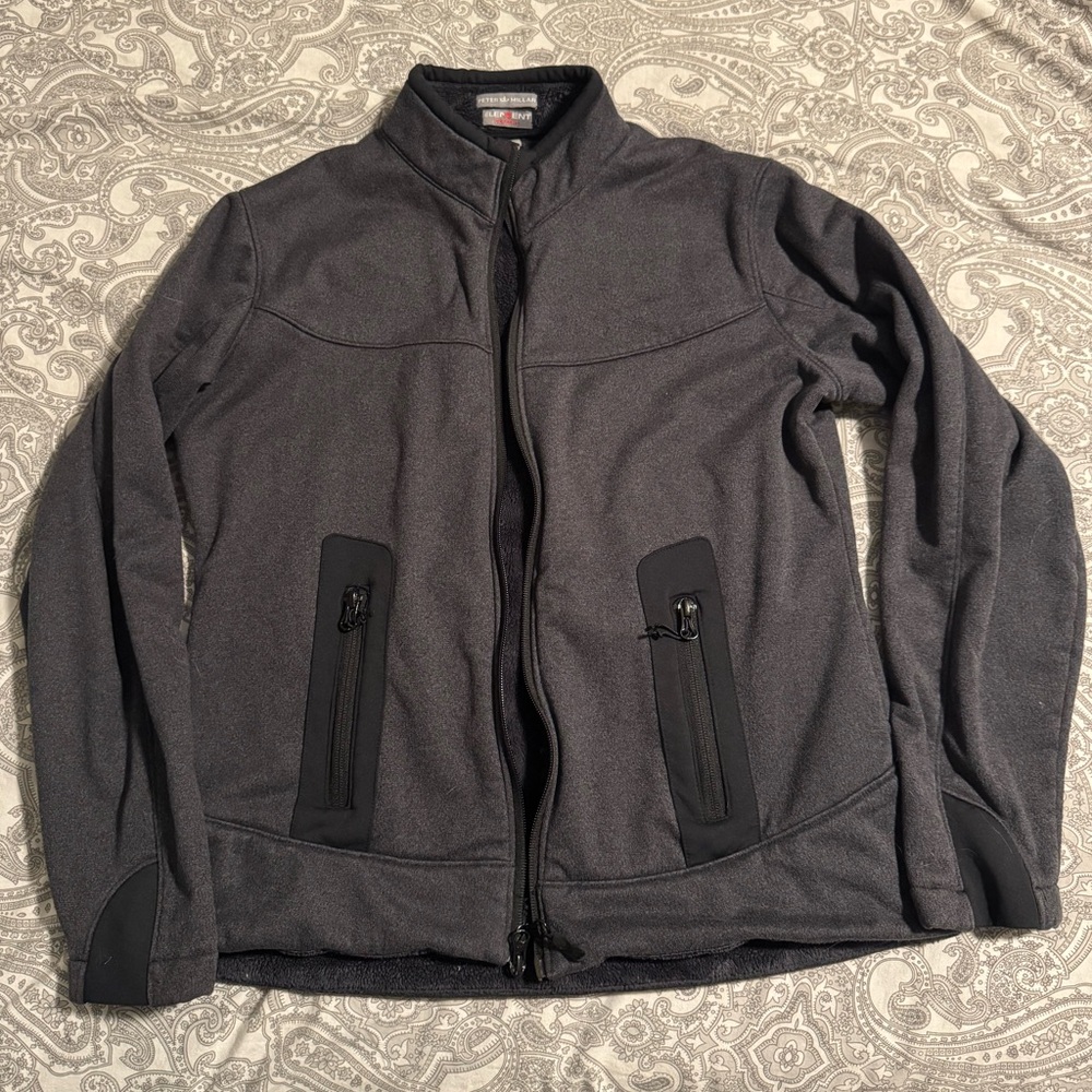 Peter Millar Warmth Charcoal Full-Zip Jacket